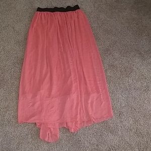 Flamingo Pink Maxi Skirt